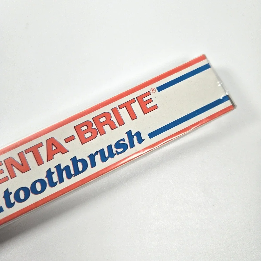 Vintage NOS Denta-Brite Toothbrush Blue Adult Medium TOPS E.H.R‎ Corp